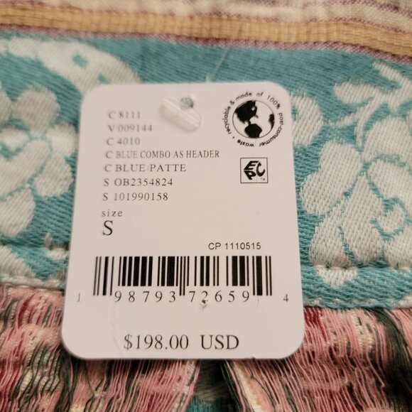 Free People Wonderland Fog Jacquard Shirt Womens S Boho Chic Grandmacore Vintage - Picture 5 of 8